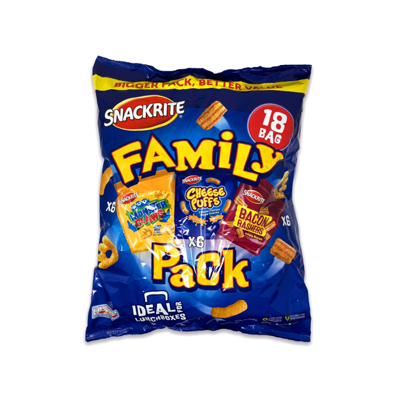 Snackrite 18 Bag Family Pack 312g